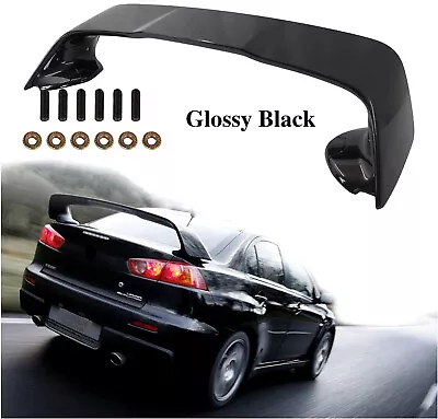 EVO X Style Trunk Spoiler Glossy Black For 07-18 Mitsubishi Lancer CJ VRX • $248.89