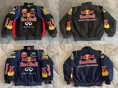 Adult F1 Vintage Racing Jacket Red Bull JacketEbroidered Cotton Padded • £50