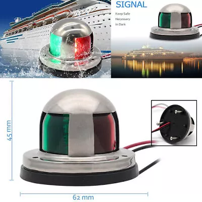 2 IN 1 Stainless Steel Boat Marine Yacht Bow Navigation LED Light NAV Lamp • $12.08