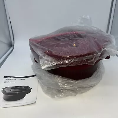 Tupperware Microwave Pressure Cooker W/Instruction Booklet 3 Qt/3 L Pomegranate • $65