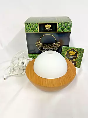 Made By Zen Skye Bamboo Colour Changing Ultrasonic Aroma Diffuser Mood Light • £22.99