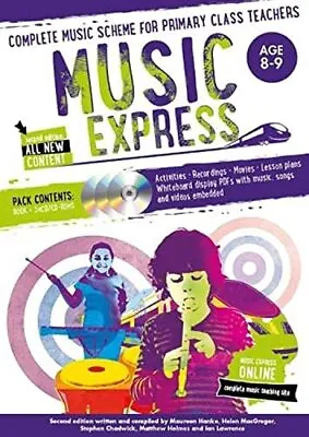 Music Express: Age 8-9 (Book + 3CDs + DVD-ROM): Complete Music Scheme For Primar • £9.50
