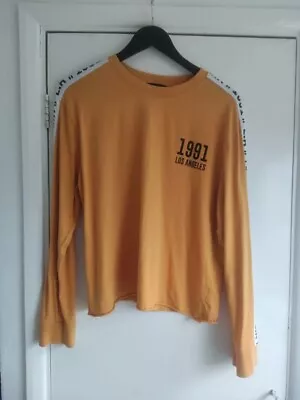 New Look T-shirt Long Sleeve Mustard Yellow Size 16 Shirt Top Tee • £3