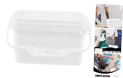  0.5 Gallon White Plastic Bucket With Handle And Lid Empty Paint Can Heavy  • $27.33