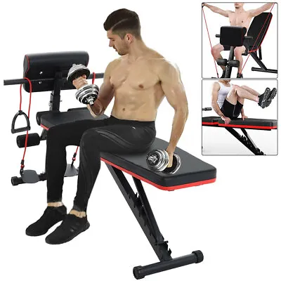 £69.95 • Buy Foldable Bench Weight Training Dumbbell Fitness Incline Adjustable Workout Gym