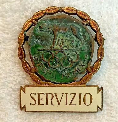 $249.95 • Buy Rome 1960 Olympic Servizio Participant Badge