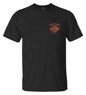 Harley-Davidson Men's Eagle Piston Short Sleeve Crew-Neck Cotton T-Shirt - Black • $30.95