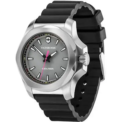 £144.11 • Buy Victorinox Swiss Army Women's Watch I.N.O.X. V Grey Dial Black Strap 241881
