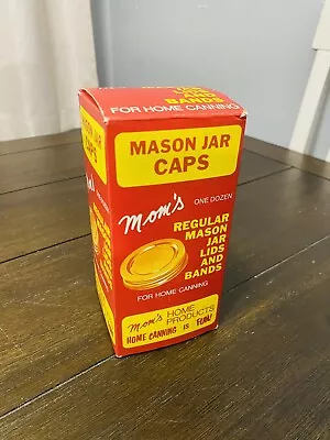 Vintage Mom’s Mason Jar Caps One Dozen Regular Jar Lids And Bands  • $24.99