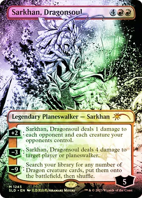 FOIL BORDERLESS Sarkhan Dragonsoul ~ Secret Lair [ NearMint ] [ Magic MTG ] • £4.98