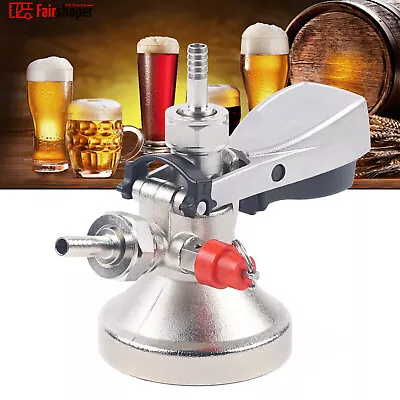 G-Type Beer Dispenser Connector Stainless Steel Draft Beer Keg Coupler Home Bar • £19