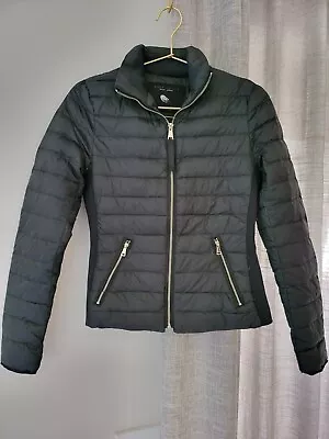 Zara Green Down Puffer Jacket Gold Zip • $26.60