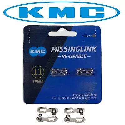 KMC Reusable MissingLink 11 Speed Silver Master Chain Link 2Pak Fit Shimano Sram • $15.94