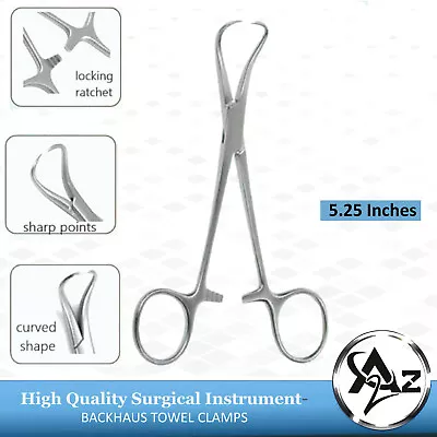 Premium Quality Backhaus Towel Clamp Surgical Forceps 5.25  Medical Instruments • $8.99