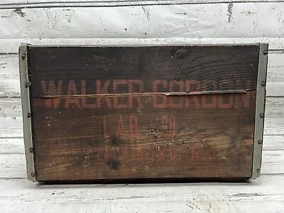 VTG Walker Gordon Lab Co. Plainsboro NJ RARE Wooden Milk Bottle Crate Carrier • £47.50