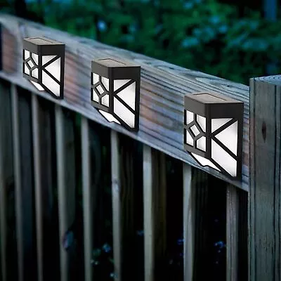 £8.95 • Buy Solar Powered Fence Lights Step Door Wall Bright Led Lights Garden Outdoor New