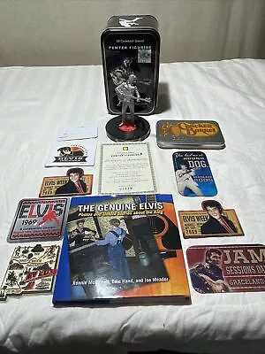 LOT OF Elvis Presley '68 Comeback Special Edition Pewter Figurine On LP Pedestal • $149