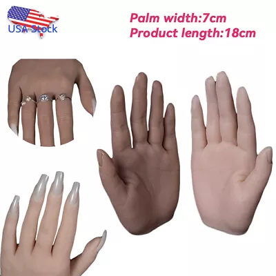 USA Stock Silicone Female Hand Model Fake Hand Nail Practice Jewelry Display • $43