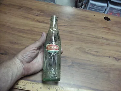 $7 • Buy 1970’s CHEERWINE Vintage Red ACL Label With Green Tint Glass 8oz Soda Bottle X