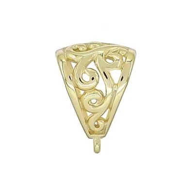 Gold Plated Large Sterling Silver Slider Pendant Clasp Bail Connector #51371 • $13.99