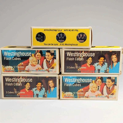 $29 • Buy Vintage Flash Cubes Lot Westinghouse 5 3-Pack Boxes 15 Flashcubes 60 Flashes