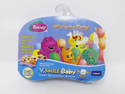 Vtech V.Smile Baby Infant Development System New - Barney Let's Go To A Party! • $11.43