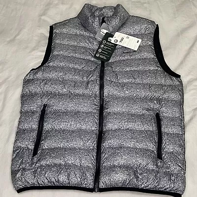 Roots Puffer Quilted Vest Men’s  M Black White 700 Down Fill Power Warm Packable • $49