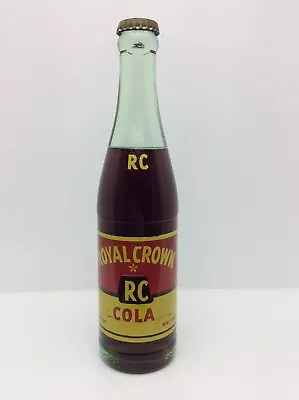 Vintage Royal Crown RC Cola 10 Ounce Glass Bottle Sealed • $17