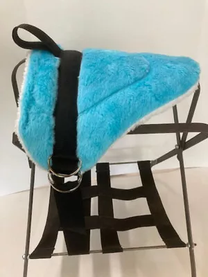 Miniature Horse / Sm Pony Bareback Pad Childrens Saddle - Cinch-  Turquoise • $45.99