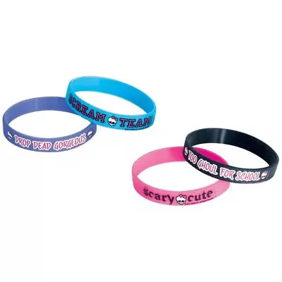 Monster High Party Supplies Favors Wristbands Bracelets 4 Ct. • $6.99