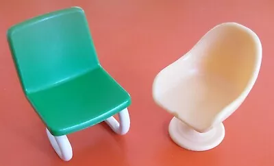 2 Vintage Retro 1950-70s Mid Century Dolls House Chairs Swivel Egg Designer Lot • £12