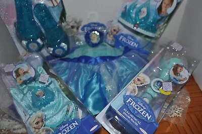 Disney Frozen Elsa Dress Size 4-6X & Accessories • $74.78