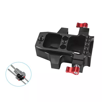 Universal Aluminum Alloy Baseplate With Dual 15mm Rod Rail Clamp For Camera Cage • £17.29