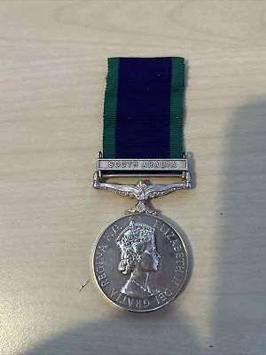 GENERAL SERVICE MEDAL 1962-2007.SOUTH ARABIA CLASP. S.M.K Williams • £189.99