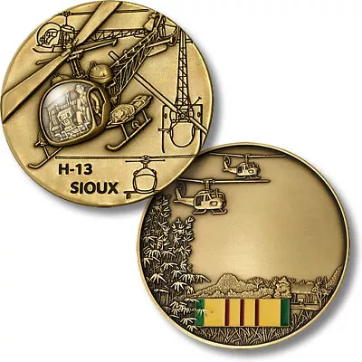 U.S. Army / Bell H-13 Sioux Helicopter - Vietnam Veteran Challenge Coin • $21.89