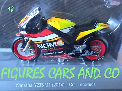 2014 Yamaha Yzr M1 Colin Edwards Gp 1/18 Motorcycle Altaya Collection • $23.46