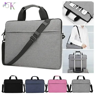15.6 Inch Laptop PC Waterproof Shoulder Bag Carrying Soft Notebook Case Cover UK • £10.89