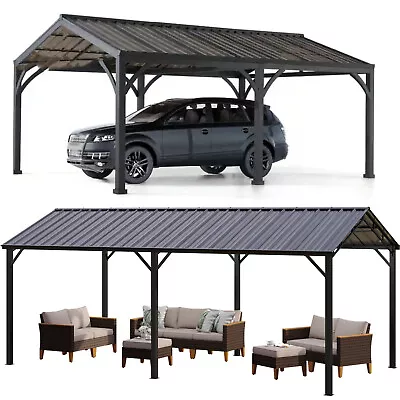 10x20ft Metal Carport Garage Outdoor Canopy Heavy Duty Shelter Car Shed Storage • $999.99