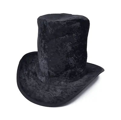 Black Velvet Top Hat Willy Wonka Mad Hatter Book Day Fancy Dress Adults • £4.49