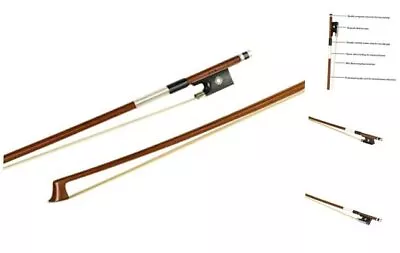 MI&VI NB-510 Brazilwood Violin Bow (1/4 Size) With Ebony Frog | Violin 1/4 • $44.08