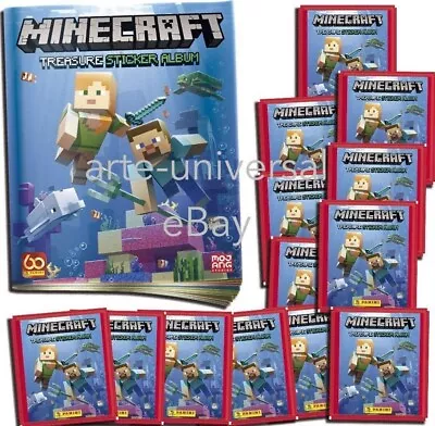 Album + 50 Packs =250 Assorted Stickers MINECRAFT PANINI Sticker Collection 2021 • $69.79