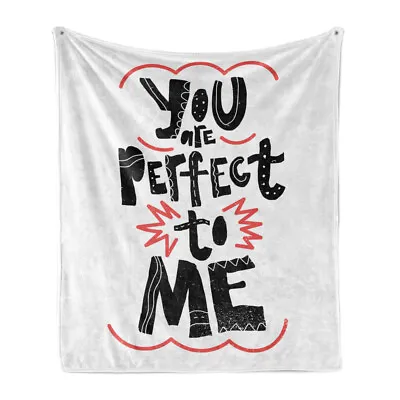 Saying Soft Flannel Fleece Throw Blanket You Are Perfect To Me • £30.99