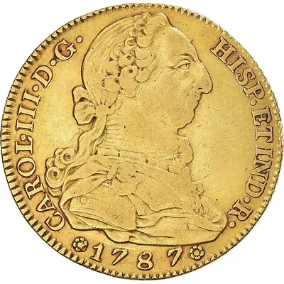 [#1069202] Coin Spain Charles III 4 Escudos 1787 Madrid VF Gold KM:418.1 • $1950