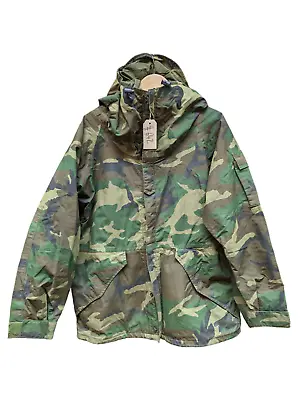 Genuine US Army Woodland Camo GoreTex ECWCS Parka Jacket Size Medium/Reg #642 • £79.95