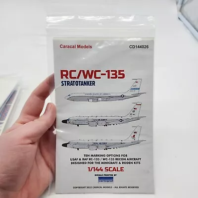 Caracal Decals 1/144 BOEING RC/WC-135 STRATOTANKER U.S. Air Force Air Tanker • $18.95