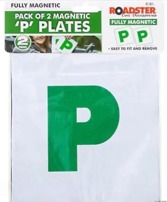 P Plates Fully Magnetic For Car Learner New Just Passed Driver Pack Of 2 Green P • £2.99