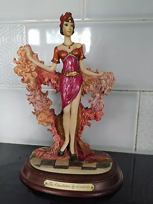 LEONARDO COLLECTION THE CHARLESTON FIGURE LADY With FEATHER BOA 1988 Approx 11   • £15.99