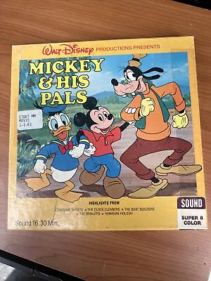 Mickey Mouse And His Pals Vtg Super 8 Film Color Sound 8mm Walt Disney 7  Reel • $54.99