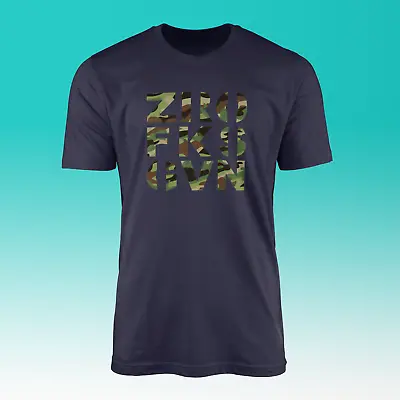 Zero F*cks Given T-Shirt - Armed Forces Military Camouflage Quote Gift Present • £8.99