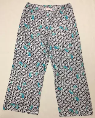 Hue Sleepwear Icy Margarita Pants White And Blue S • $6.99